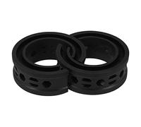 X AUTOHAUX 2pcs Black Car Coil Spring Buffer Rubber Buffer Universal D Type