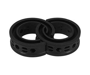 X AUTOHAUX 2pcs Black Car Coil Spring Buffer Rubber Buffer Universal E Type
