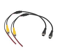 X AUTOHAUX 2pcs Car Camera Adapter M12 Male to RCA AV Male with Trigger Wire