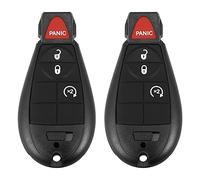 X AUTOHAUX 2pcs GQ4-53T 433Mhz Replacement Keyless Entry Remote Car Key Fob for Dodge for Ram 1500 2500 3500 2013-2021 4 Buttons with Door Key