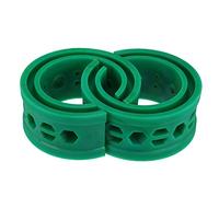 X AUTOHAUX 2pcs Green Car Coil Spring Buffer Rubber Buffer Universal B Type