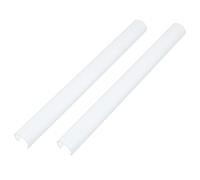 X AUTOHAUX 2pcs Grille Insert Trims Stripes Plastic for Auto White 12.6"x1.18"