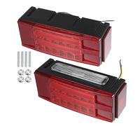 X AUTOHAUX 2pcs Left 48 Right 39 LED Tail Lights Turn Signal Red White Amber