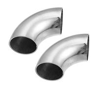 X AUTOHAUX 2pcs OD 1.5 inch 90 Degree Bend Exhaust Tube Mandrel Bend Elbow