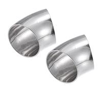 X AUTOHAUX 2pcs OD 2" 45 Degree Stainless Steel Bend Tube Exhaust Elbow Pipe