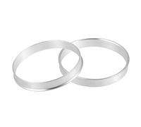 X AUTOHAUX 2pcs OD 66.1mm to ID 64.1mm Aluminium Alloy Car Hub Centric Rings