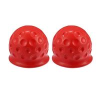 X AUTOHAUX 2pcs Trailer Hitch Ball Cover Waterproof 50mm ID Red for Car Truck