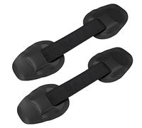 X AUTOHAUX 2pcs Universal PVC Strap Handle Patches Carry Grab Handle Black