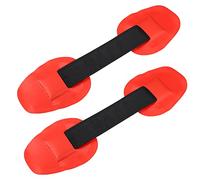 X AUTOHAUX 2pcs Universal PVC Strap Handle Patches Carry Grab Handle Red