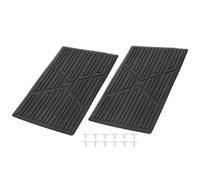 X AUTOHAUX 2Pcs Vehicles Floor Mat Patch Heel Scuff Plate Foot Rest Pedal Pad