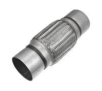 X AUTOHAUX 3"x6"x10" Exhaust Flex Pipe Tubing with Welding Extension Pipe | Tubing Universal Exhaust Joint, Steel Silver Tone, Car Exhaust Flexible Pipe, 1 Pcs, Stainless Steel, Weld In
