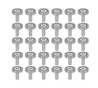 X AUTOHAUX 30pcs Car Bumper Mudguard Washer Bolts M6x1.0 Titanium Tone