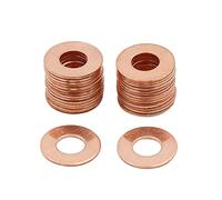 X AUTOHAUX 30pcs M8 x 18mm x 1mm Copper Flat Washer Sealing Ring for Screw Bolt