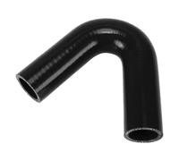X AUTOHAUX 32mm/ 1.26" ID 120mm/4.72" Length 135 Degrees Silicone Elbow Hose 5mm Thickness 4-Ply Reinforced High Temp Turbo Intercooler Intake Pipe Universal Black 1 Pcs