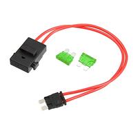 X AUTOHAUX 32V Standard Fuse Adapter Kit with 2pcs 30A Blade Style Fuse