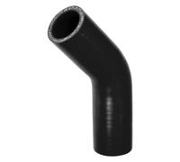X AUTOHAUX 35mm 1.38" ID 90mm/3.54" Length 45 Degree Silicone Elbow Hose 5mm Thickness 4-Ply Reinforced High Temp Turbo Intercooler Intake Pipe Universal Black 1 Pcs