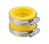 X AUTOHAUX 35mm ID Yellow Carburetor Adapter Intake Pipe Boot Interface - 1Pcs