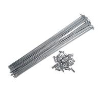 X AUTOHAUX 36pcs 14G J Bend Bike Steel Spokes 8.86" Cycle Spokes with Nipples