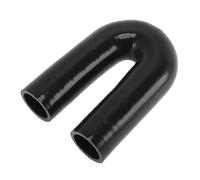X AUTOHAUX 38mm / 1.5'' Inch ID 180 Degree U Bend Shape Silicone Elbow Coupler Hose Black Car Coolant Tube Universal 4-Ply Reinforced Rubber Tubing Intake Boots