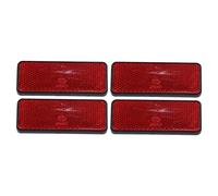 X AUTOHAUX 4 Pcs 87.5mm Red Universal Rectangular Reflective Warning Reflector
