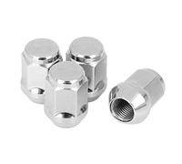 X AUTOHAUX 4 Pcs M14x1.5 35mm Chrome Bulge Acorn Wheel Lug Nuts Cone Seat