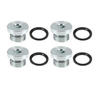 X AUTOHAUX 4 Pcs M18x1.5 Steel Engine Oil Drain Plug Screw for BMW Silver Tone