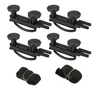 X AUTOHAUX 4 PCS Universal Roof Box U Bolt Clamps Rooftop Cargo Carrier Rack Bolts 83mm Internal Width W/ 8 Lock Nuts and 2 Straps Cargo Carrier Mounting Fitting Iron Bolts for 40mm Thick
