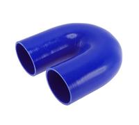 X AUTOHAUX 4-Ply 76mm 3 Inch ID 180 Degree Silicone Elbow Coupler Hose Blue | U Bend Shape, Car Coolant Tube, Universal, 4-Ply Reinforced Rubber Tubing, Intake Boots