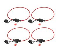 X AUTOHAUX 4 Set 18 Gauge Car Mini Blade Style Inline Fuse Holders W/ 10A Fuses