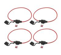 X AUTOHAUX 4 Set 18 Gauge Car Mini Blade Style Inline Fuse Holders W/ 40A Fuses