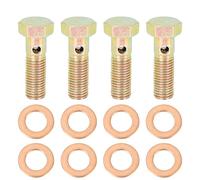 X AUTOHAUX 4 Sets 30mm M8x1.0mm Metric Thread Banjo Bolts Brake Fitting Adapter