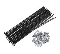 X AUTOHAUX 40 Pcs Bicycle Steel Spokes 14G Bike Spoke 185mm Length with Nipples