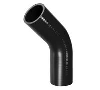X AUTOHAUX 45mm 1.77" ID 102mm/4.02" Length 45 Degree Silicone Elbow Hose 5mm Thickness 4-Ply Reinforced High Temp Turbo Intercooler Intake Pipe Universal Black 1 Pcs