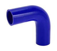 X AUTOHAUX 45mm/1.77" ID 120mm/4.72" Length 90 Degrees Silicone Elbow Hose 5mm Thickness 4-Ply Reinforced High Temp Turbo Intercooler Intake Pipe Universal Blue 1 Pcs