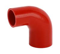 X AUTOHAUX 45mm-60mm/1.77"-2.36" ID 90mm/3.54" Length 90 Degrees Silicone Elbow Hose 5mm Thickness 4-Ply Reinforced High Temp Turbo Intercooler Intake Pipe Universal Red 1 Pcs