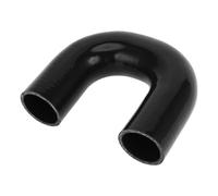 X AUTOHAUX 48mm/1.89" ID 120mm/4.72" Length 180 Degrees Silicone Elbow Hose 5mm Thickness 4-Ply Reinforced High Temp Turbo Intercooler Intake Pipe Universal Black 1 Pcs