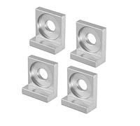 X AUTOHAUX 4pcs 12mm Universal Dia Hole Chain Adjuster for Motorcycle | Silver Tone, Metal, Block Tensioner