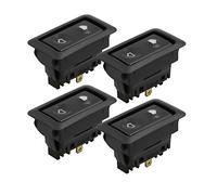 X AUTOHAUX 4pcs 12V Universal 6 Pins Car Power Window Switch Random Light Color