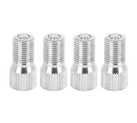 X AUTOHAUX 4pcs 19mm Chrome Tyre Valve Cap Extension Adaptor for Car Truck