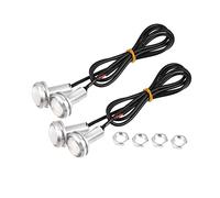 X AUTOHAUX 4Pcs 23mm Eagle Eye LED Daytime Running Head Lights Red for Car