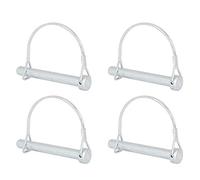 X AUTOHAUX 4pcs 3.15" x 0.39" 80 x 10mm Arch D Shape Trailer Shaft Locking Pin Safety Coupler Pin for Car Boat