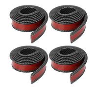 X AUTOHAUX 4pcs 3.8cm x 1.5m Car Wheel Tire Mudguard Strip Carbon Fiber Pattern