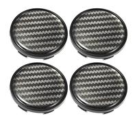 X AUTOHAUX 4pcs 54mm 2.12" Automotive Wheel Center Caps Universal Tyre Hub Cap Cover Carbon Fiber Pattern