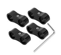 X AUTOHAUX 4pcs Black AN6 14mm Hose Separator Clamp Adapter with Wrench for Car