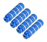 X AUTOHAUX 4pcs BMX MTB Bike Rear Foot Pegs Footrests Blue Fit 3/8 Inch Axles