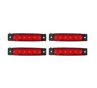 X AUTOHAUX 4pcs Car Exterior LED Under Glow Wheel Lights Red Color Light 12V