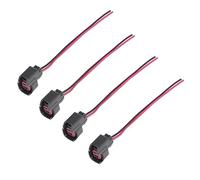 X AUTOHAUX 4pcs Car for EV6 for EV14 Fuel Injector Connector Cable Plug Clips