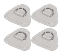 X AUTOHAUX 4pcs D Ring Patch PVC Stainless Steel Triangle Shape Gray for Kayak
