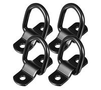X AUTOHAUX 4pcs D Ring Tie Down Anchor 1/4" Diameter for Trailer Cars Black