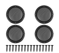 X AUTOHAUX 4pcs Grill Cover 5" Mesh Protector Car Speaker Cover Subwoofer Grill